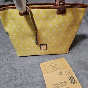 NWT Dooney & Bourke ~ Small Leisure Shopper Tote - New Old Stock YELLOW
